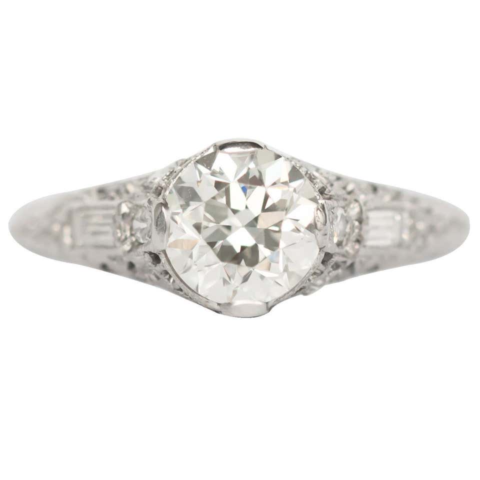 1.13 Carat Diamond Platinum Engagement Ring For Sale at 1stDibs | 1.13 ...