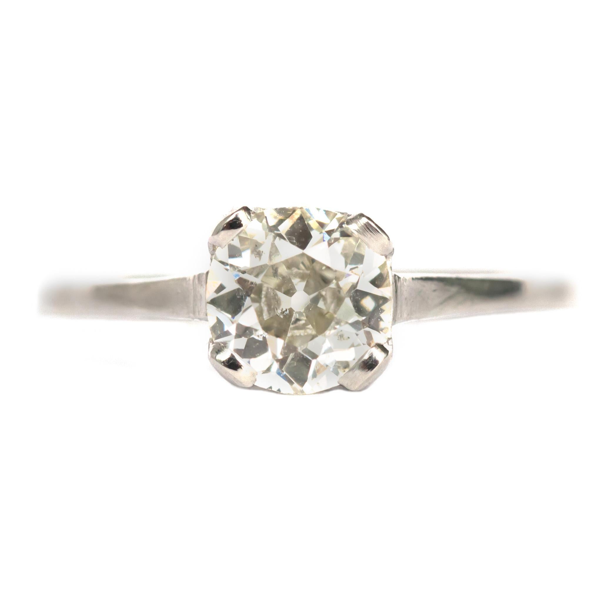 1.13 Carat Diamond Platinum Engagement Ring For Sale