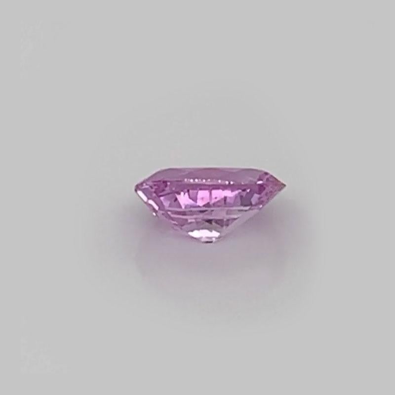Oval Cut 1.13 Carat Oval Pink-Purple Sapphire GIA Certified Unheated For Sale