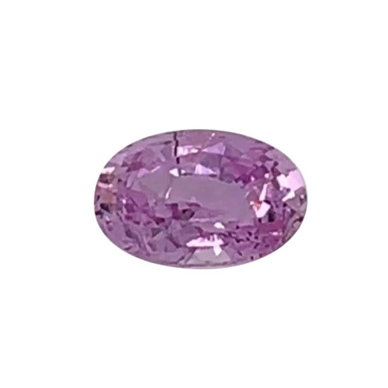 1.13 Carat Oval Pink-Purple Sapphire GIA Certified Unheated For Sale