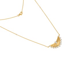1,13 Karat SI Reinheit HI Farbe Birnen-Diamant-Anhänger Halskette 14k Gelbgold