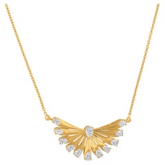 1.13 Carat SI Clarity HI Color Pear Diamond Pendant Necklace 18k Yellow Gold
