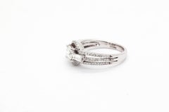 1.13 Carat white Diamond 18k white Gold Engagement Ring