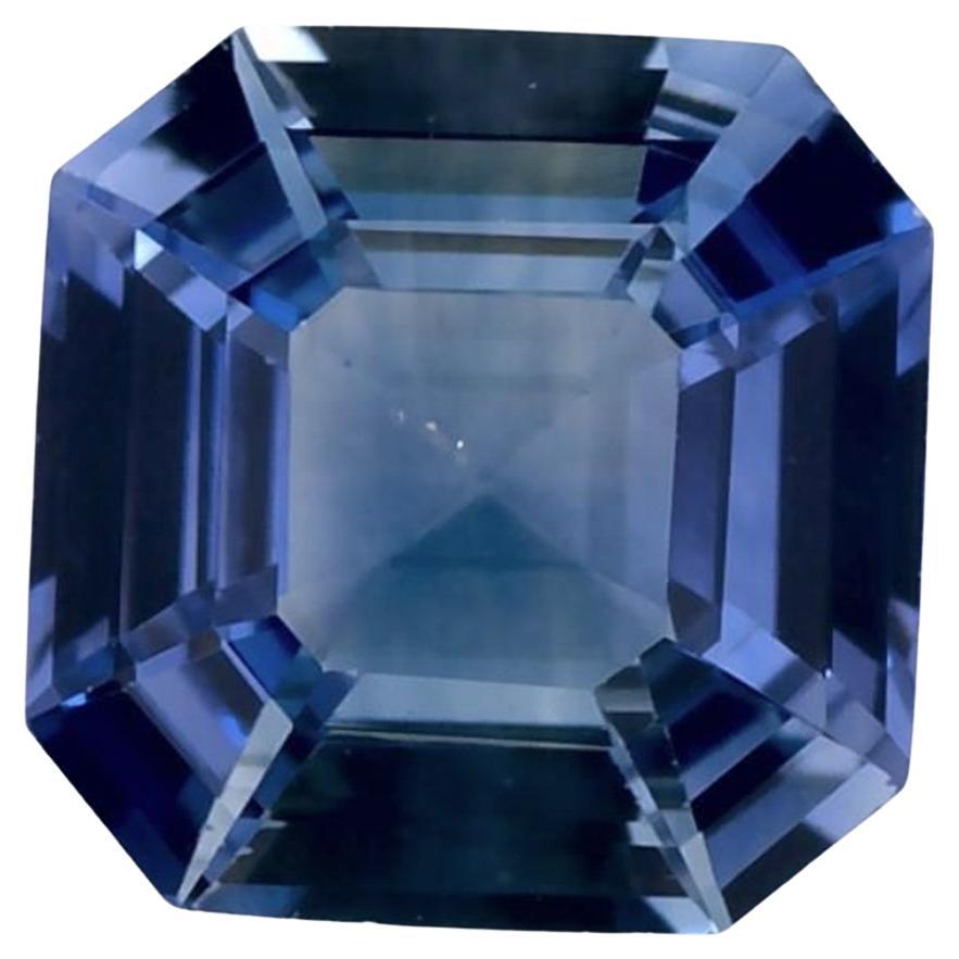 1.13 Ct Blue Sapphire Octagon Cut Loose Gemstone For Sale
