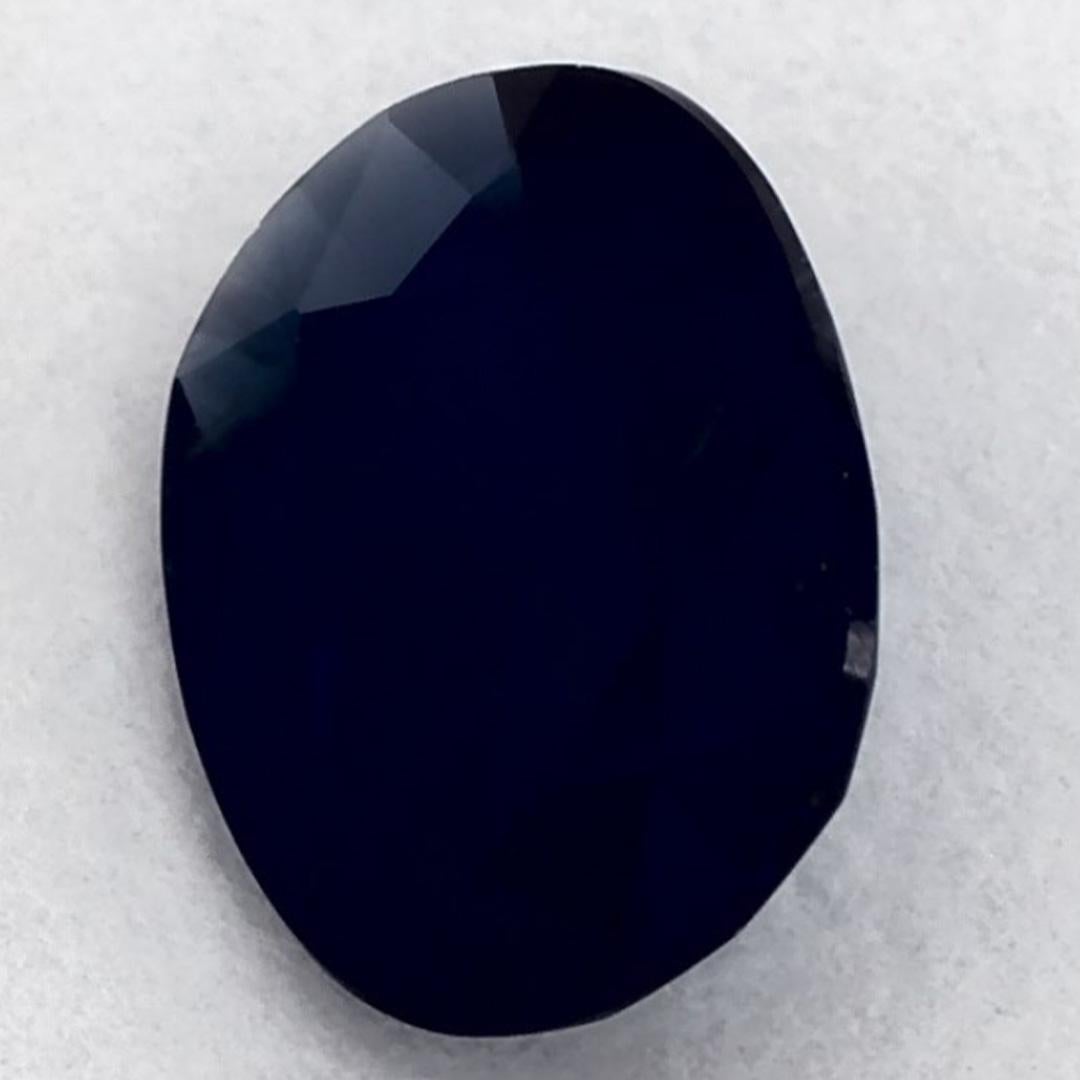 Taglio ovale 1.13 carati di zaffiro blu ovale sfuso in vendita