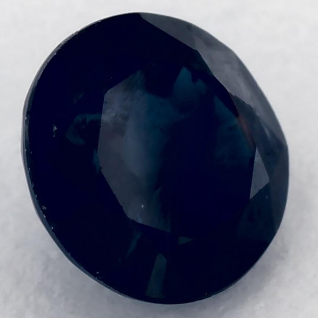 Women's 1.13 Ct Blue Sapphire Round Loose Gemstone For Sale