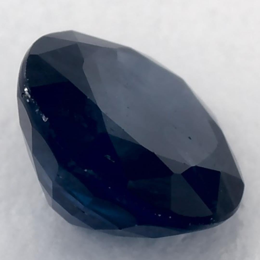 1.13 Ct Blue Sapphire Round Loose Gemstone For Sale 1
