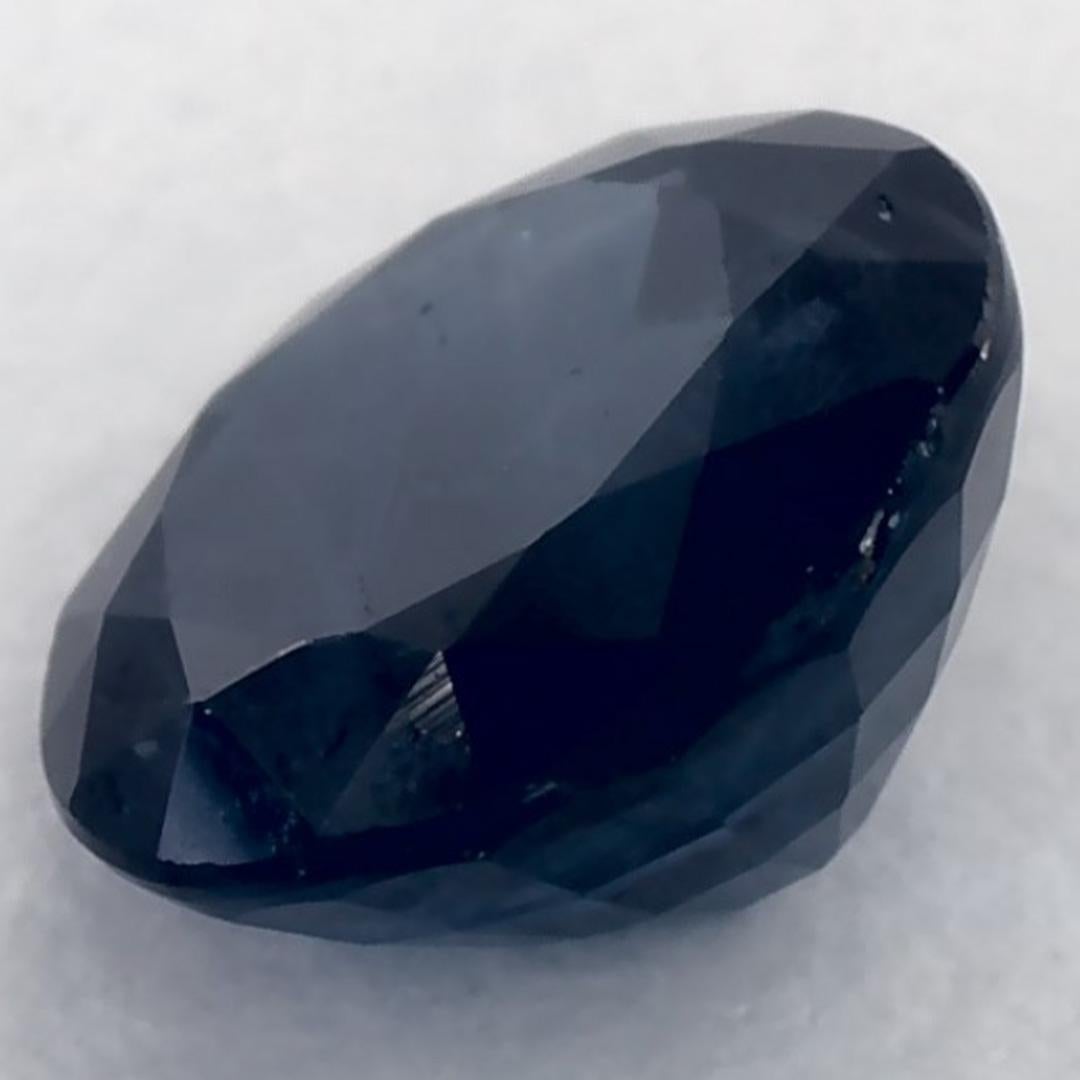 1.13 Ct Blue Sapphire Round Loose Gemstone For Sale 2