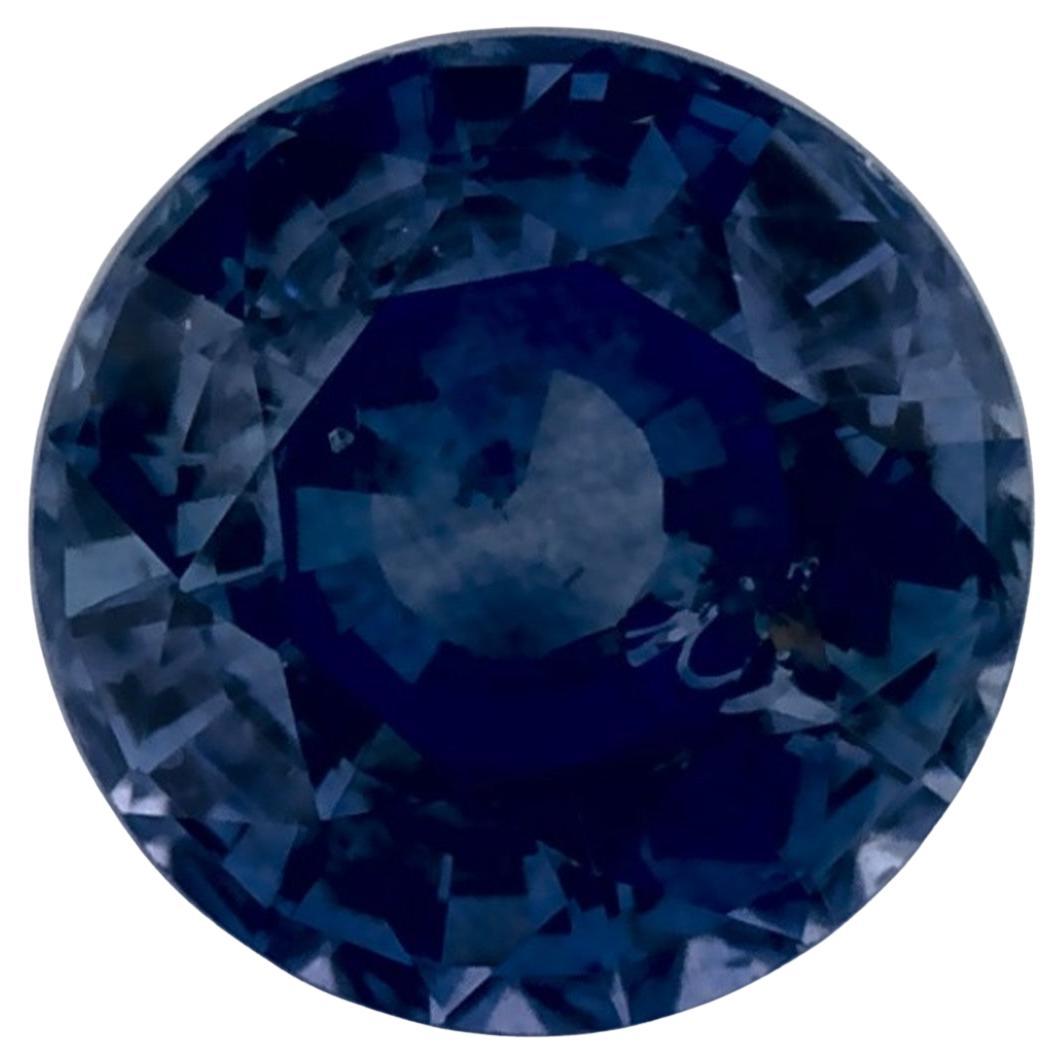 1.13 Karat Blauer runder Saphir, loser Edelstein