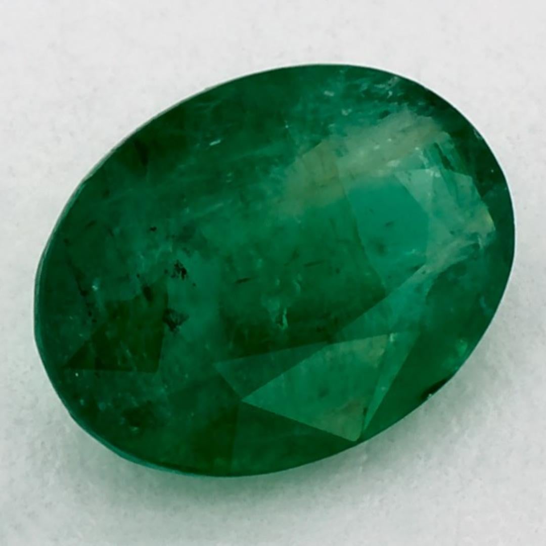 Taille ovale 1.13 Ct Emerald Oval Loose Gemstone (pierre précieuse en vrac)