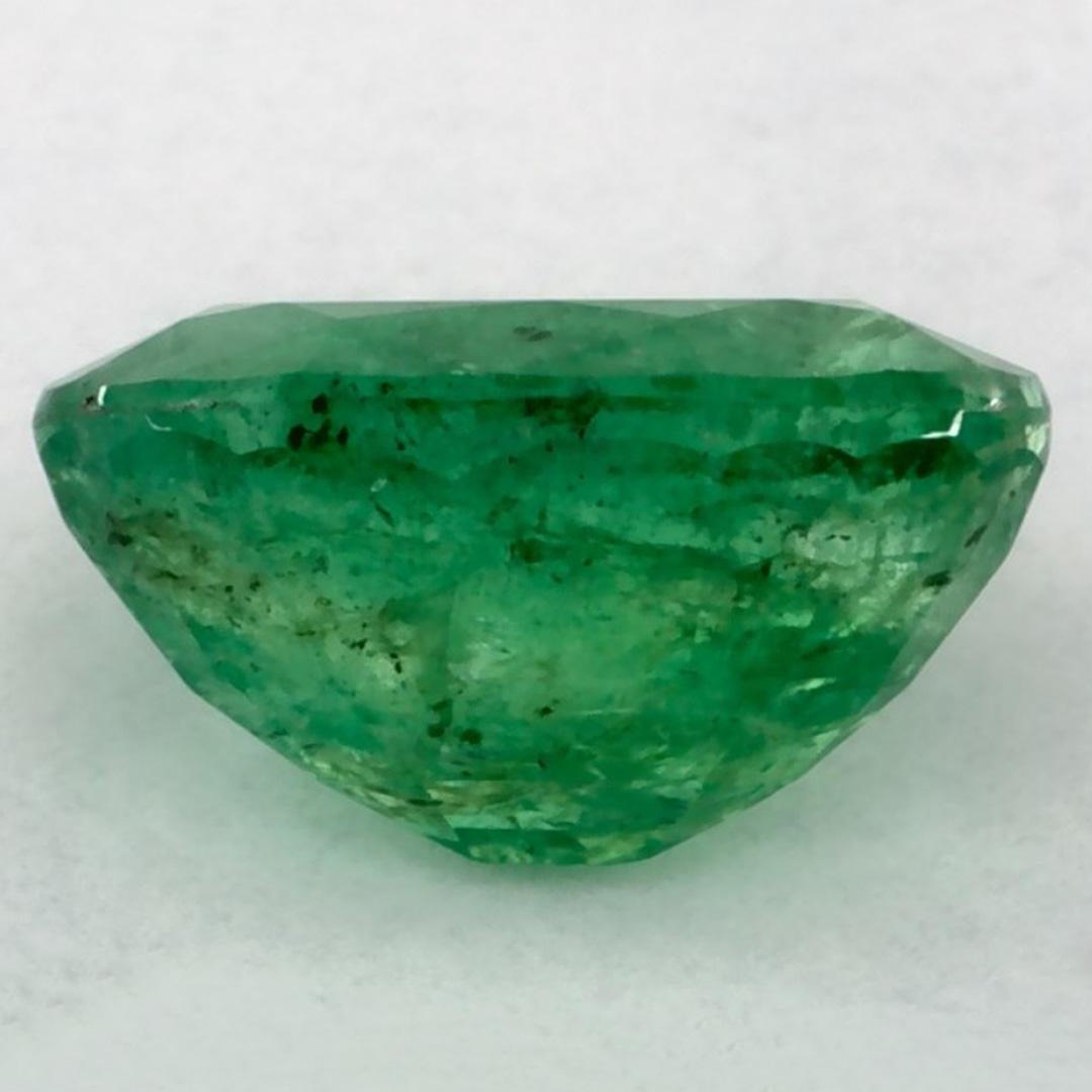 1.13 Ct Emerald Oval Loose Gemstone In New Condition For Sale In Fort Lee, NJ