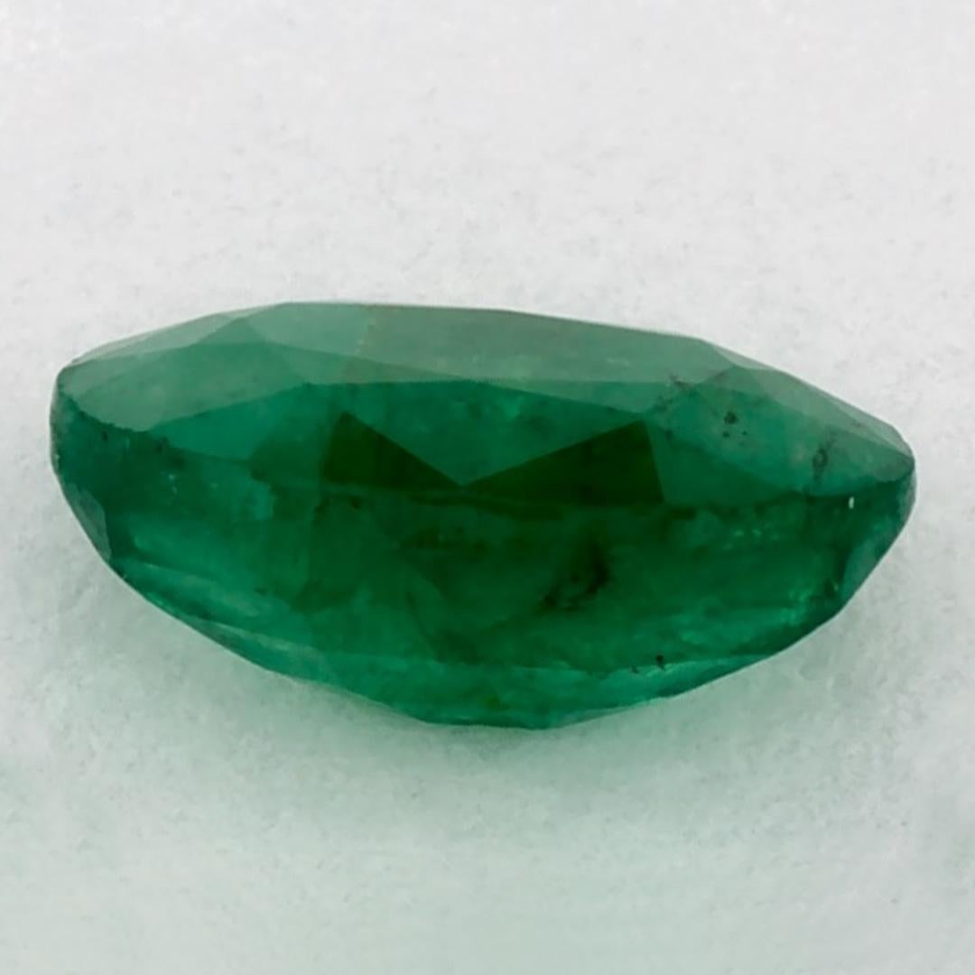 1.13 Ct Emerald Oval Loose Gemstone (pierre précieuse en vrac) Neuf à Fort Lee, NJ