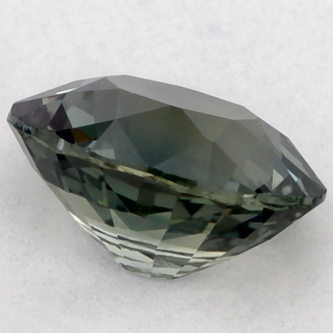 1.13 Ct Green Sapphire Oval Loose Gemstone (Saphir vert ovale en vrac) en vente 1