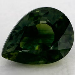 1.13 Ct Green Sapphire Pear Loose Gemstone