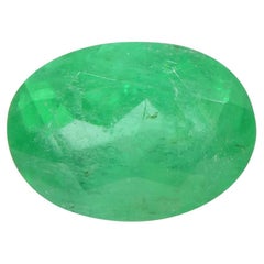 1.13 ct Oval Emerald GIA Certified Colombian F1/Minor