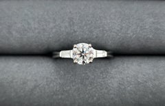 Elegant 1.13 Carat Diamond Three-Stone Ring in Platinum