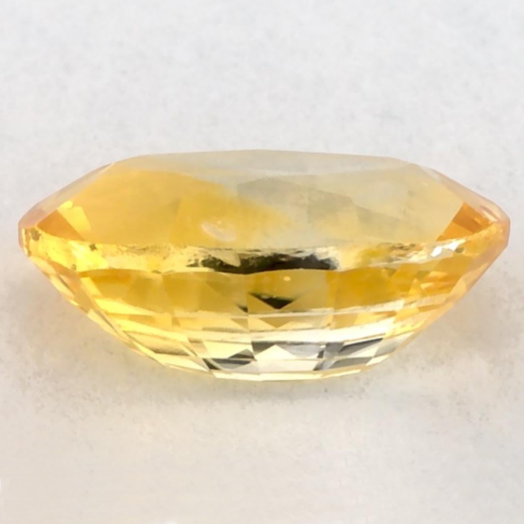 1.13 Karat Gelber Saphir Oval zertifiziert Lose Edelstein im Zustand „Neu“ im Angebot in Fort Lee, NJ