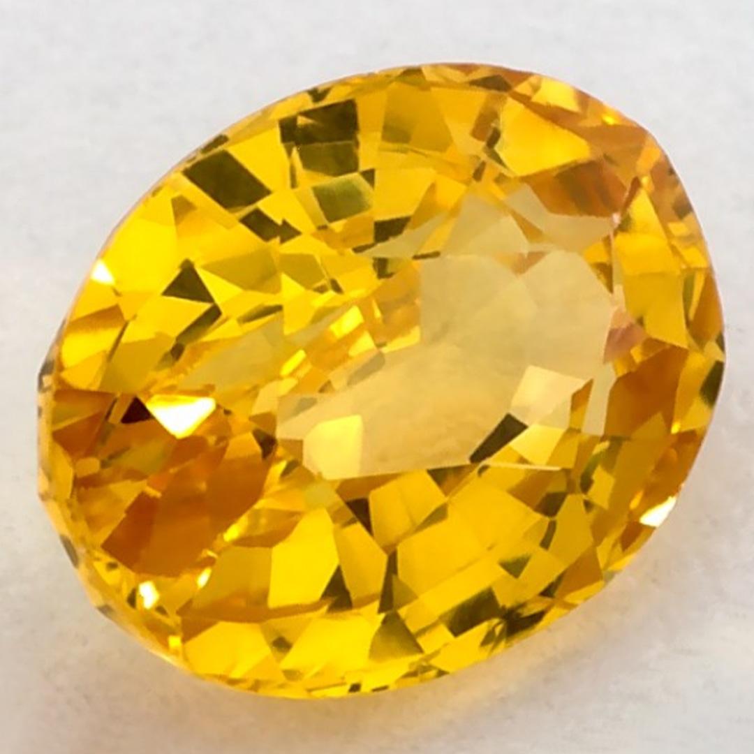 This natural Yellow sapphire offers elegance and sophistication. With its rich color saturation and precise cutting, it is the perfect centerpiece for an engagement ring or luxury jewelry design.

This sapphire originates from Sri Lanka (Ceylon),
