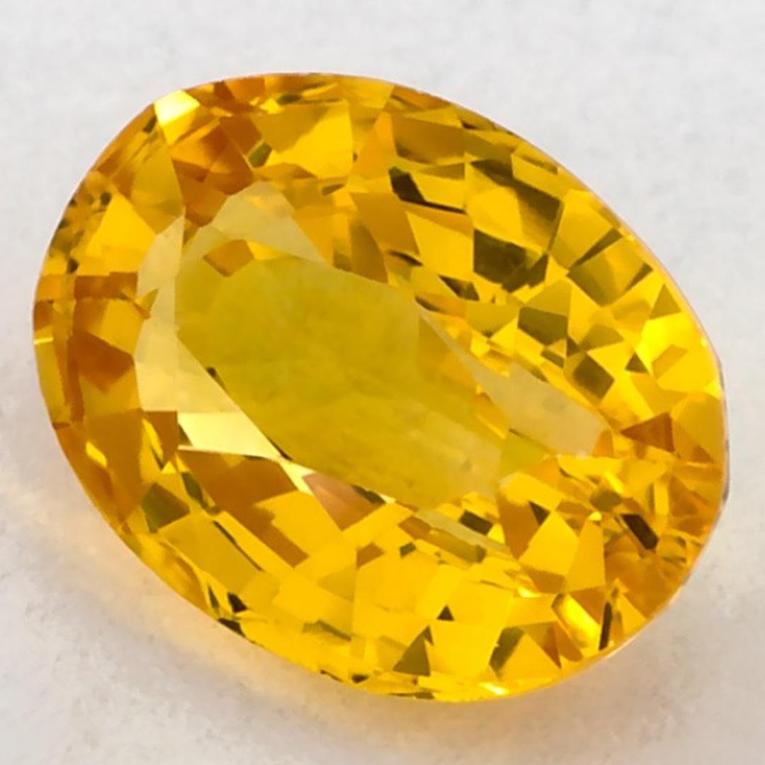 Taglio ovale 1.13 carati di zaffiro giallo ovale sfuso in vendita
