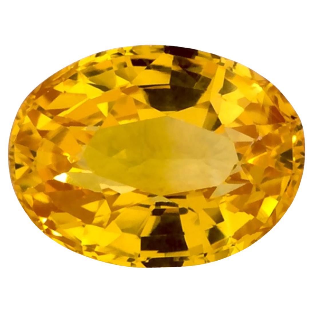 1.13 carati di zaffiro giallo ovale sfuso