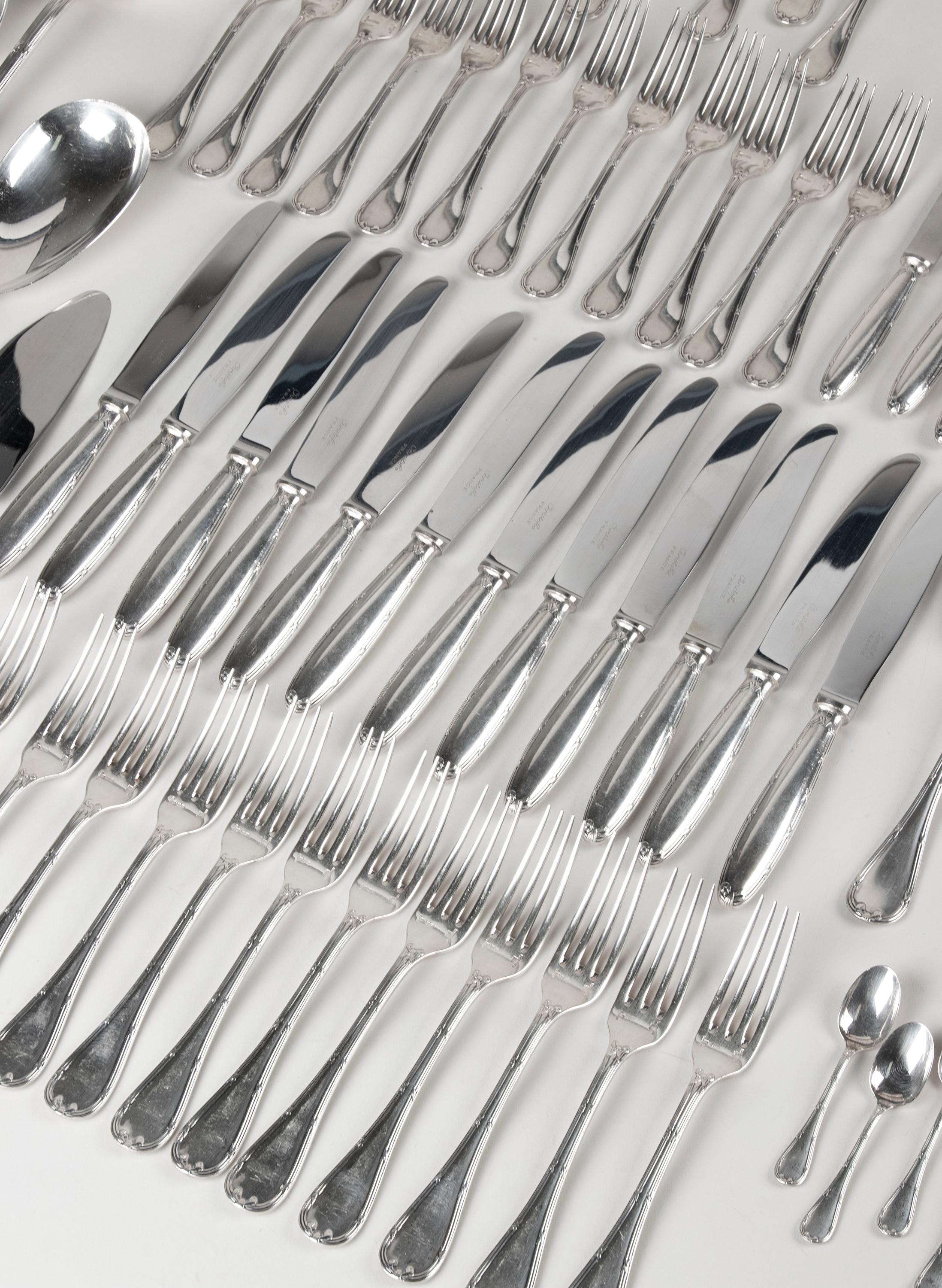 113-Piece Christofle Silver-Plated Cutlery Set Rubans 3