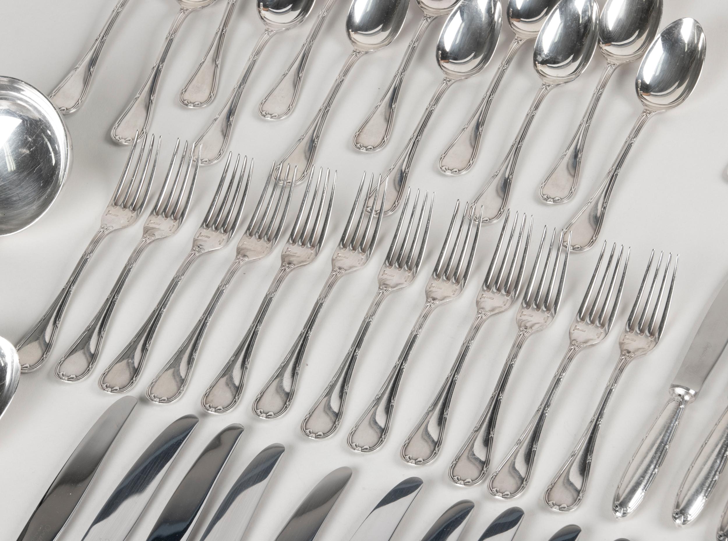 113-Piece Christofle Silver-Plated Cutlery Set Rubans 5