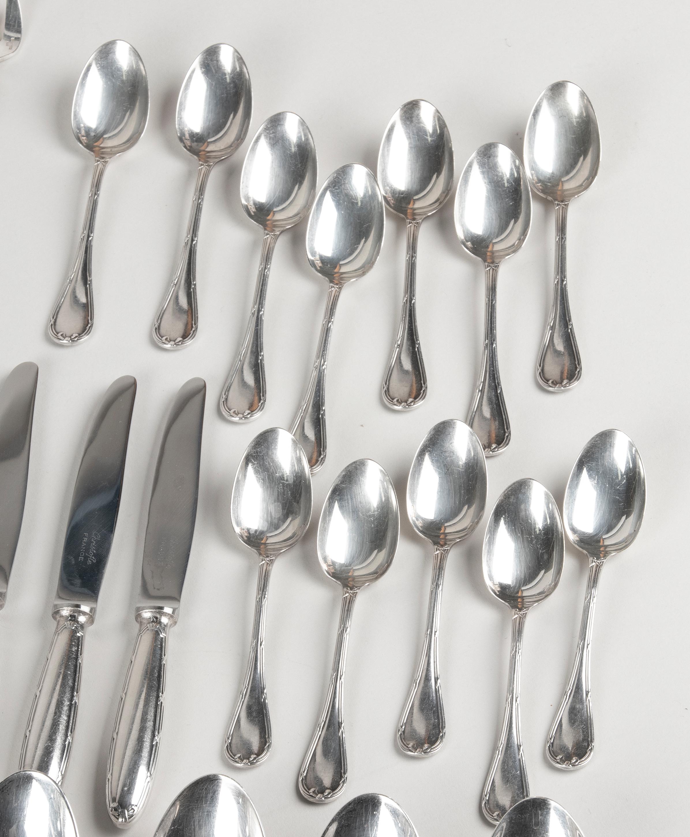 113-Piece Christofle Silver-Plated Cutlery Set Rubans 9