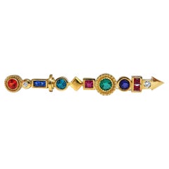 11.30 Carat Directional Pin / Hair Pin 14 Karat Colors and Pride Statement*