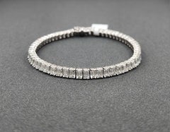 11.30 ct Emerald Cut Diamond Tennis Bracelet in Platinum