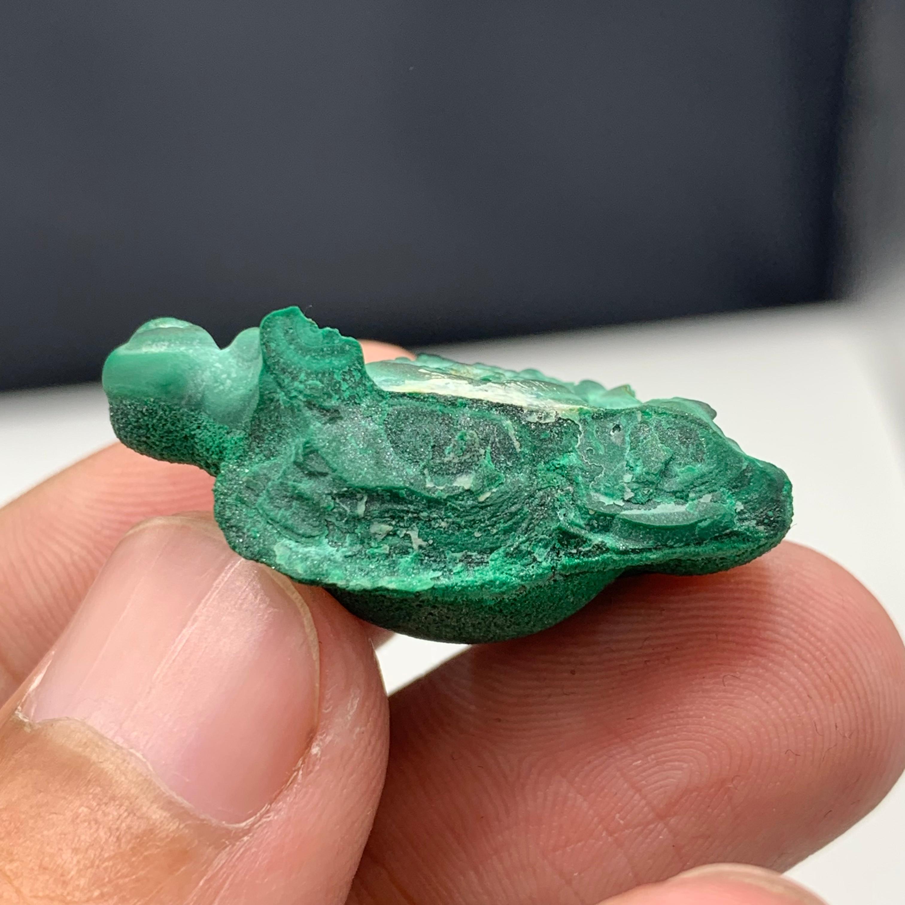 Contemporary 11.30 Gram Adorable Malachite Specimen From Guangdong, China  For Sale