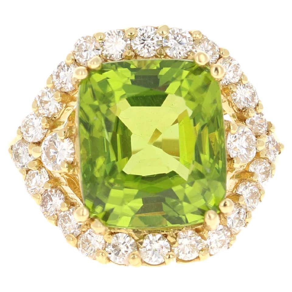 9 54 Carat Cushion Cut Peridot Gold Engagement Ring Estate Fine Jewelry 9-54-carat-cushion-cut-peridot-gold-engagement-ring-estate-fine-jewelry