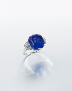 11.33 Carat Baguette Statement Blue Sapphire 18K Gold Grand Palais Radiance