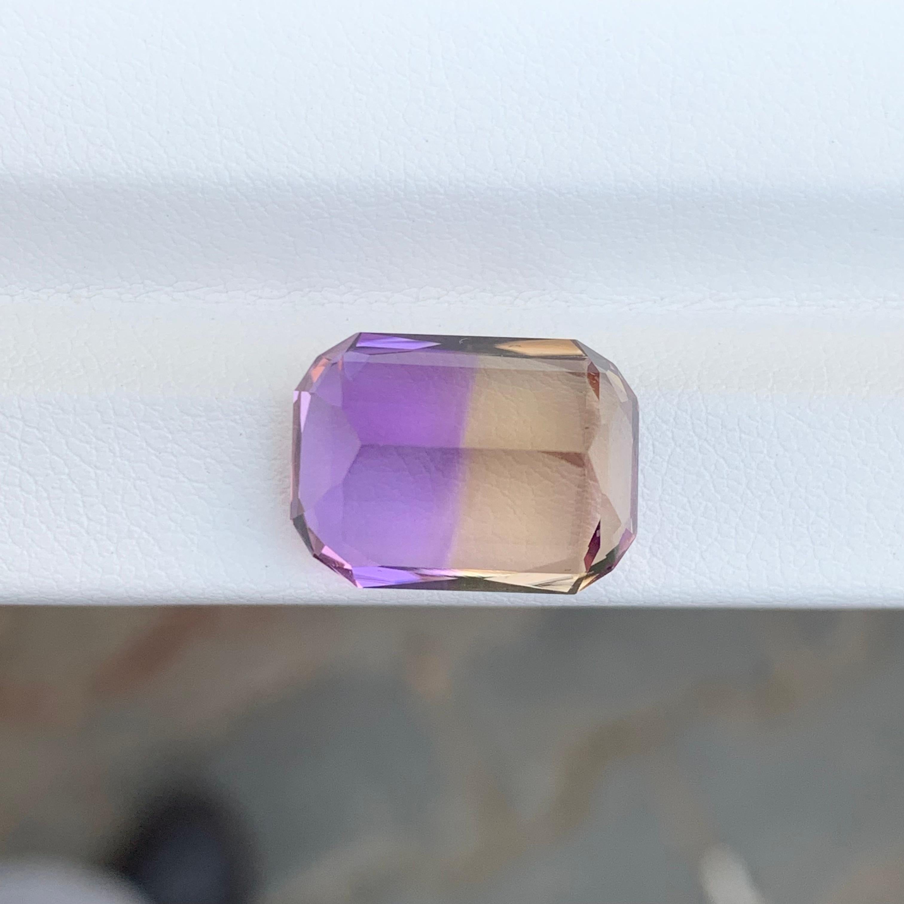 Taille coussin Ametrine naturelle non sertie de 11,35 carats, pierre précieuse Bolivianite en forme de coussin en vente