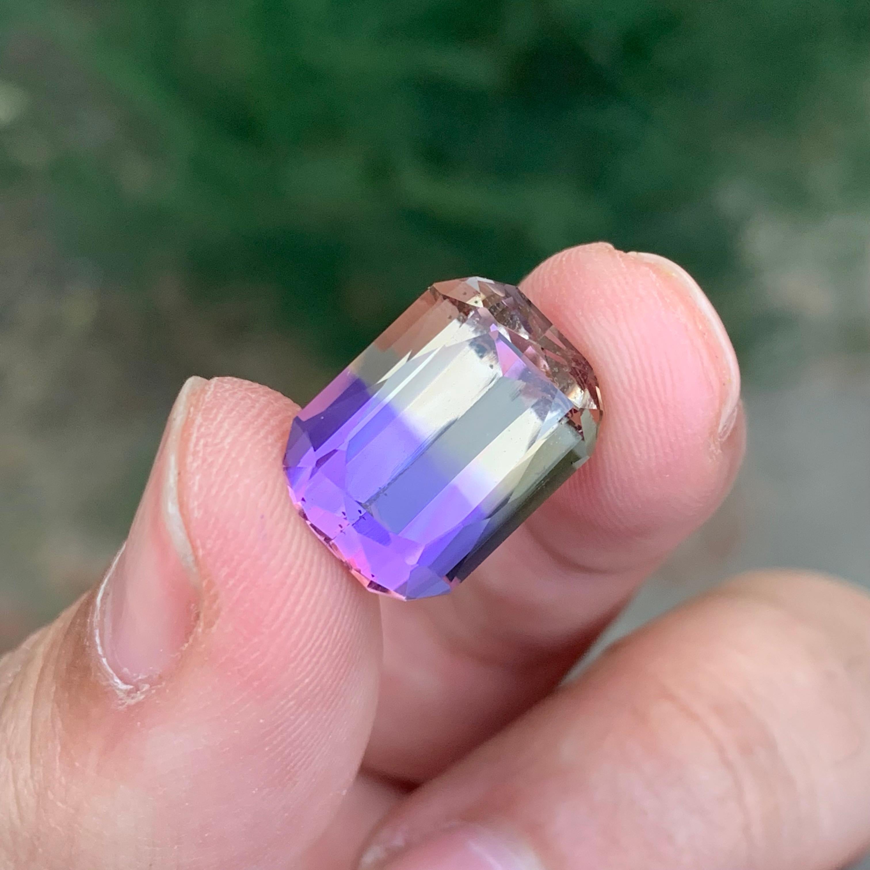 Ametrine naturelle non sertie de 11,35 carats, pierre précieuse Bolivianite en forme de coussin Unisexe en vente