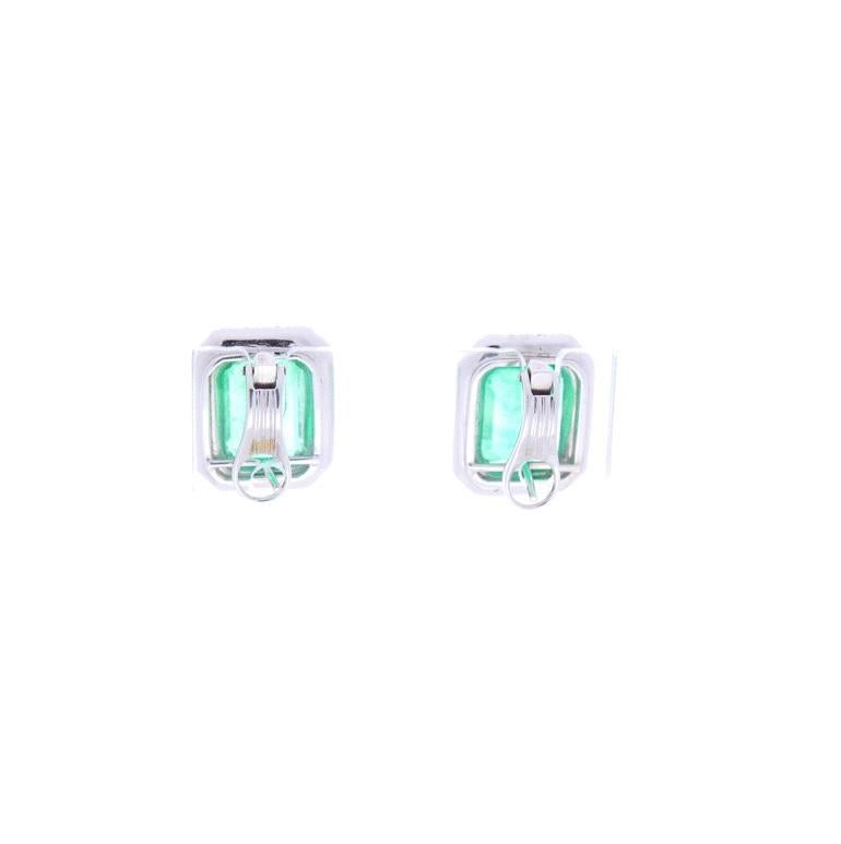 emerald & diamond earrings