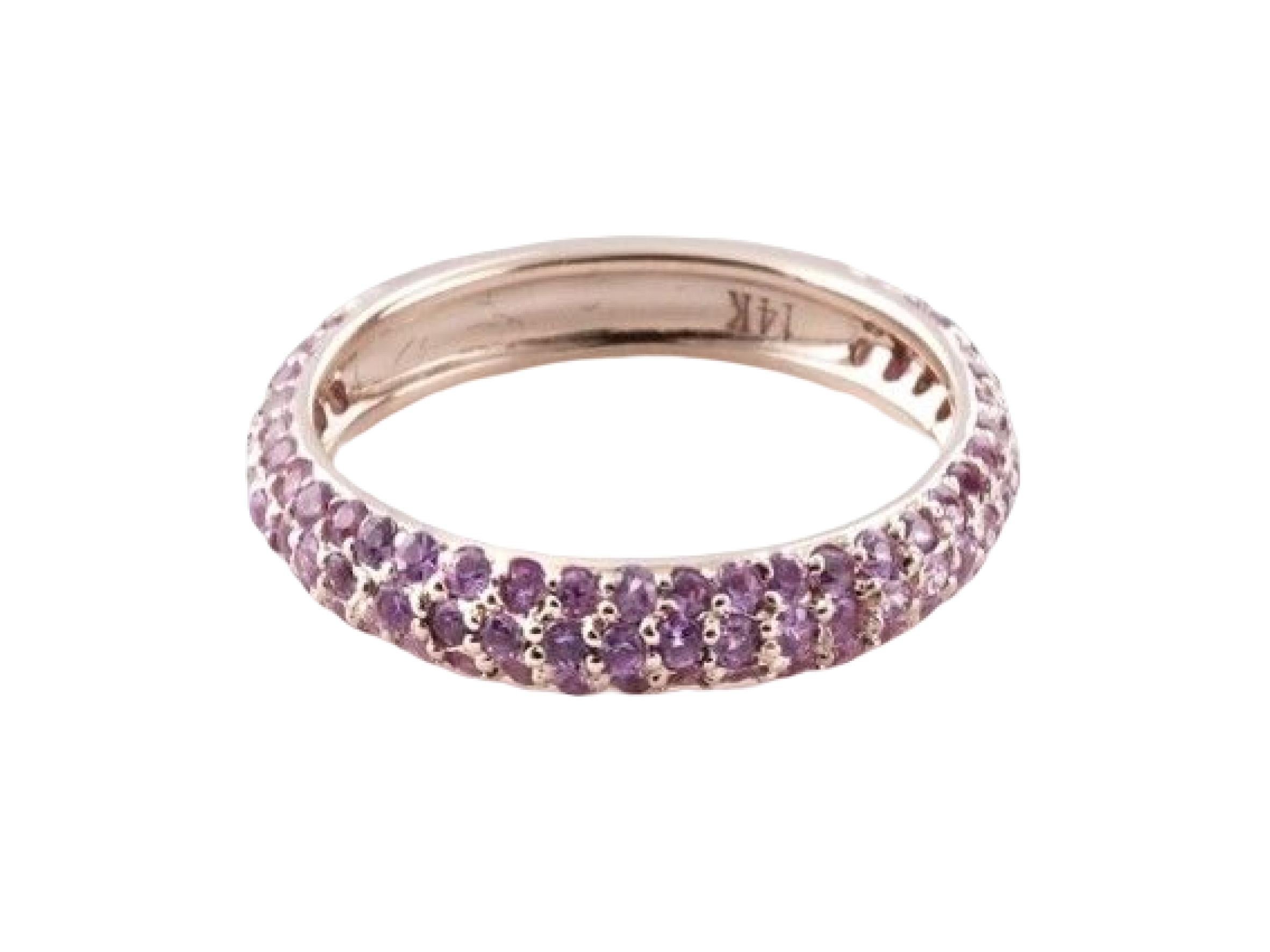 For Sale:  1.138 Carat Pink Sapphire Ring in 14 Karat Rose Gold 3