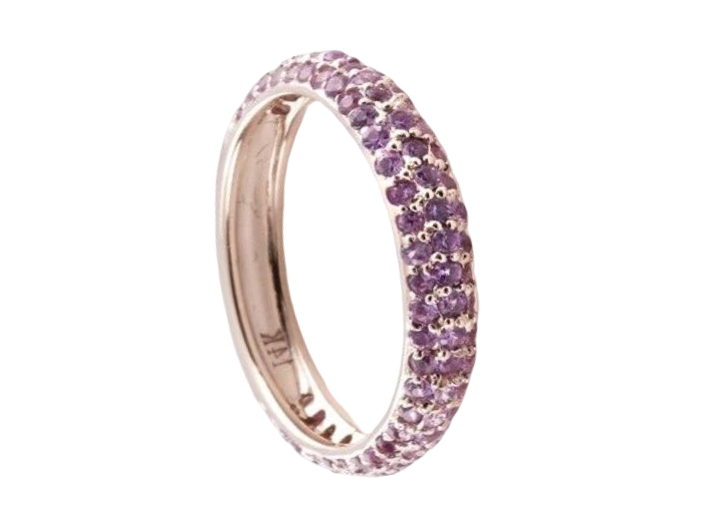 For Sale:  1.138 Carat Pink Sapphire Ring in 14 Karat Rose Gold 4