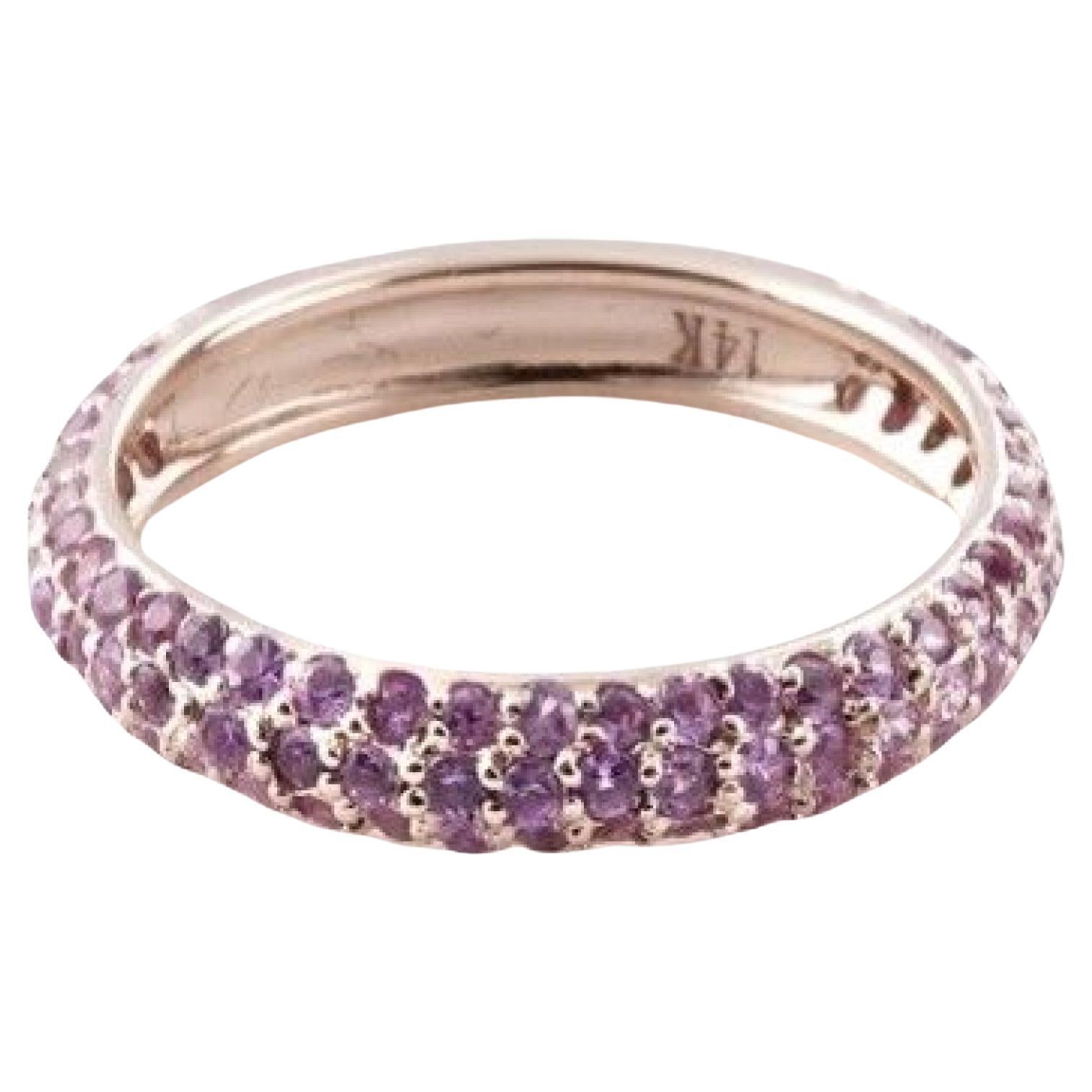 For Sale:  1.138 Carat Pink Sapphire Ring in 14 Karat Rose Gold
