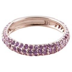 1.138 Carat Pink Sapphire Ring in 14 Karat Rose Gold