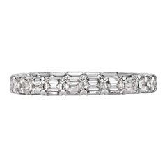 1.13ct Emerald Cut Diamond Eternity Band in 18k White Gold