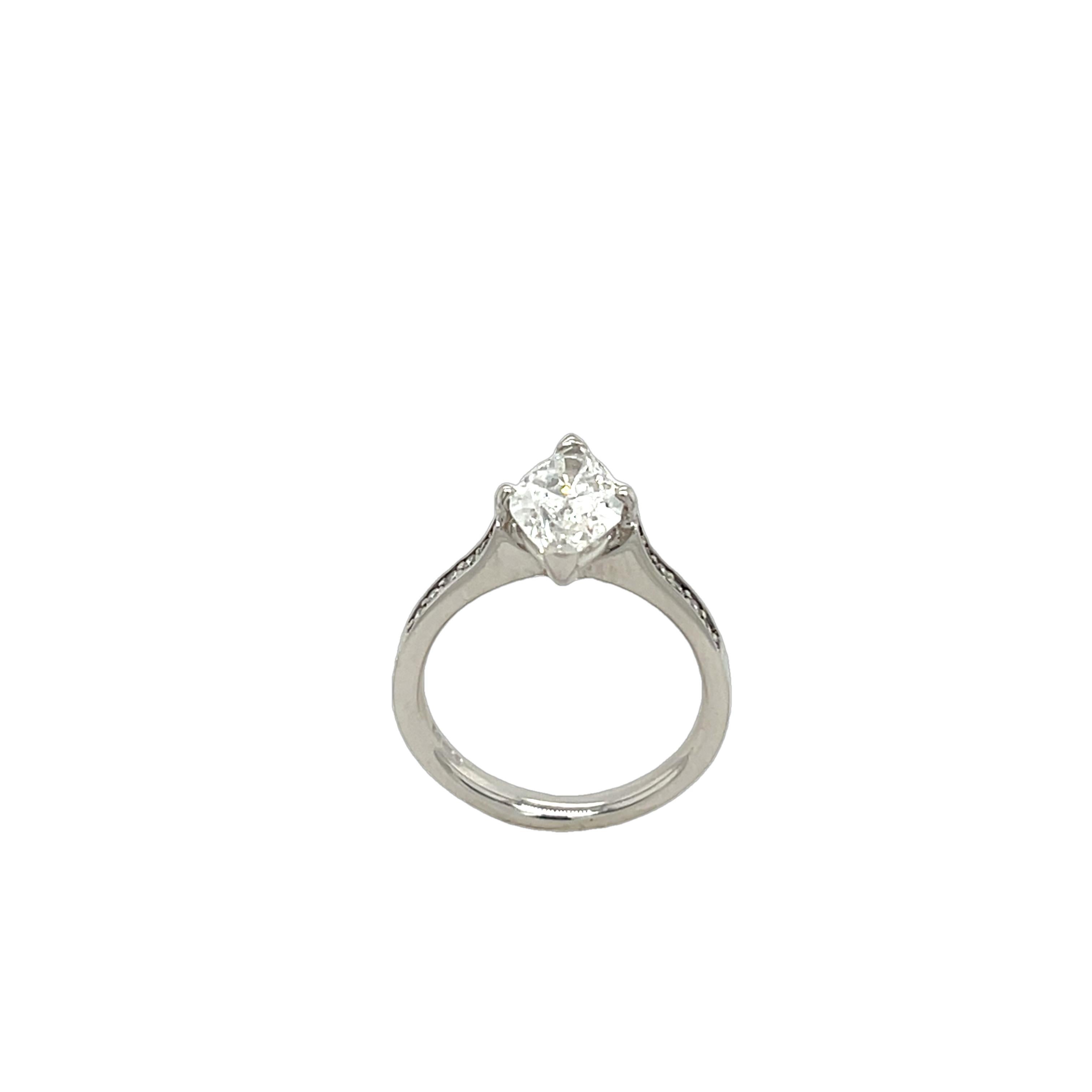 1.13ct Marquise Cut Diamond Ring, Set In 18ct White Gold 3