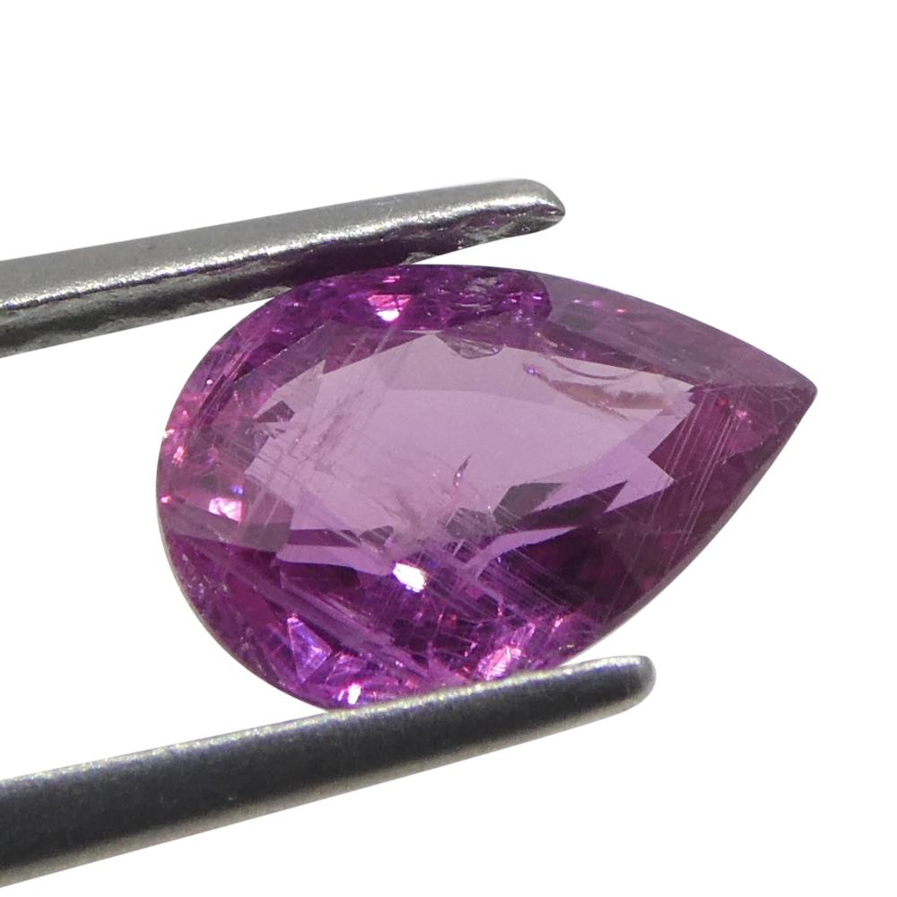 Taglio brillante 1,13ct Zaffiro rosa perlato della Tanzania non riscaldato in vendita
