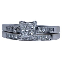 1,13 Karat Diamant-Verlobungsring mit Prinzessinnenschliff „Invisible Set“ in 14 Karat, Hochzeitsring