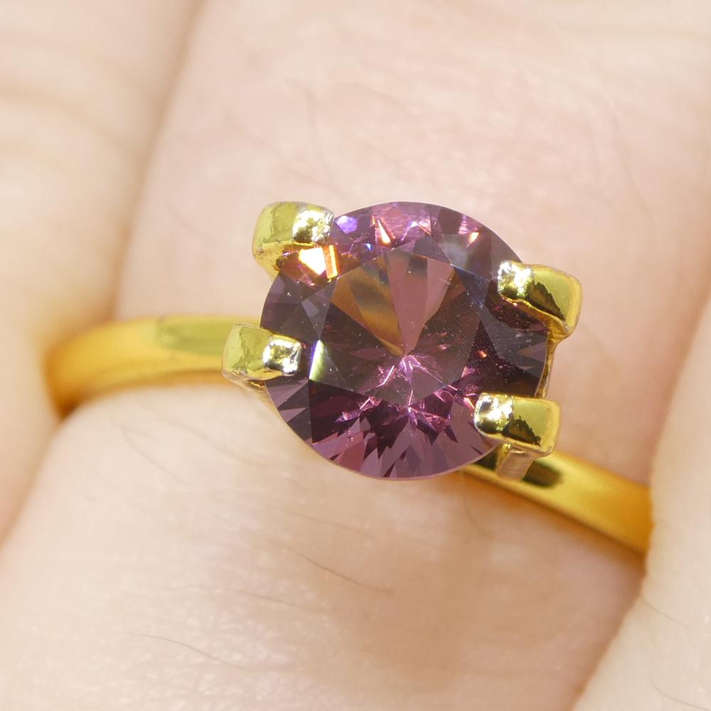 1,13ct Spinello rosa rotondo della Birmania non riscaldato in vendita 9