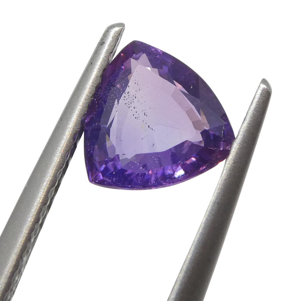 1.13ct Trillion Purple Sapphire from East Africa, Unheated For Sale 4