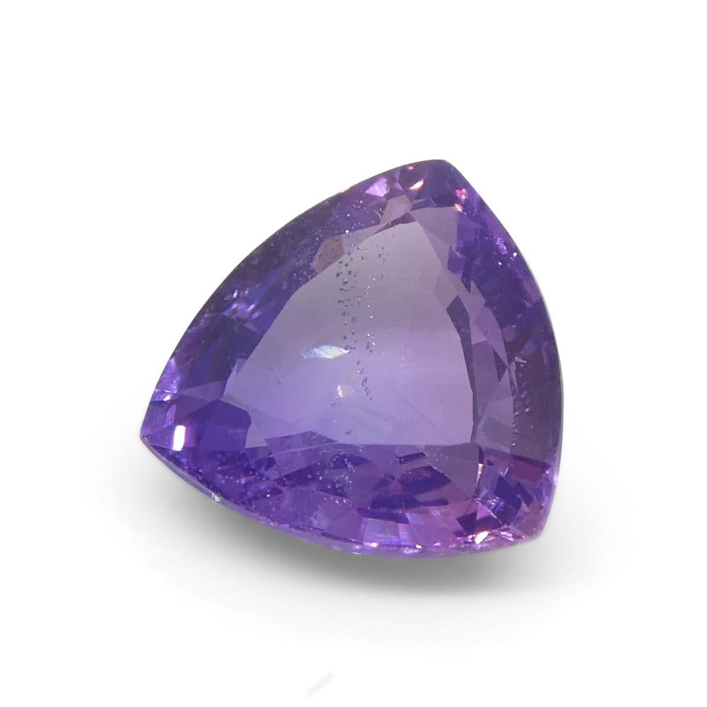 1.13ct Trillion Purple Sapphire from East Africa, Unheated For Sale 7