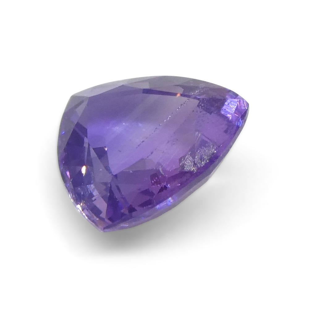 Brilliant Cut 1.13ct Trillion Purple Sapphire from East Africa, Unheated For Sale