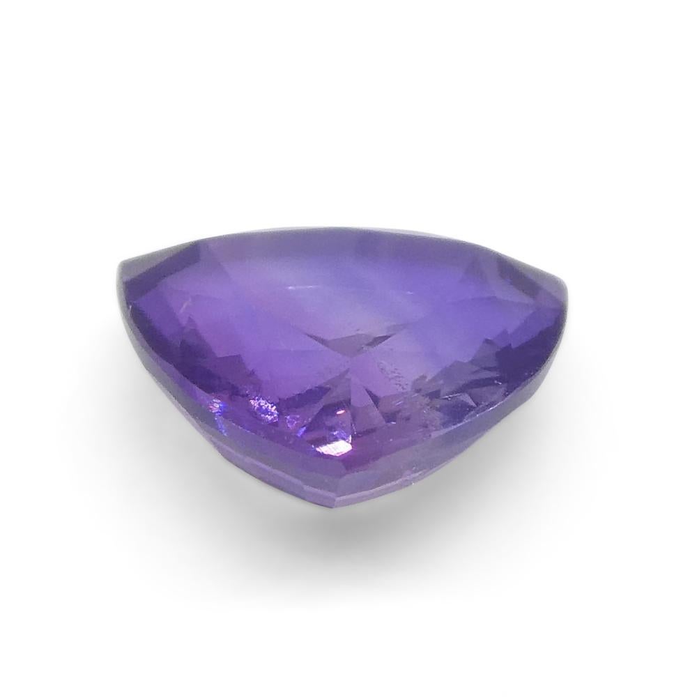 1.13ct Trillion Purple Sapphire from East Africa, Unheated In New Condition For Sale In Toronto, Ontario