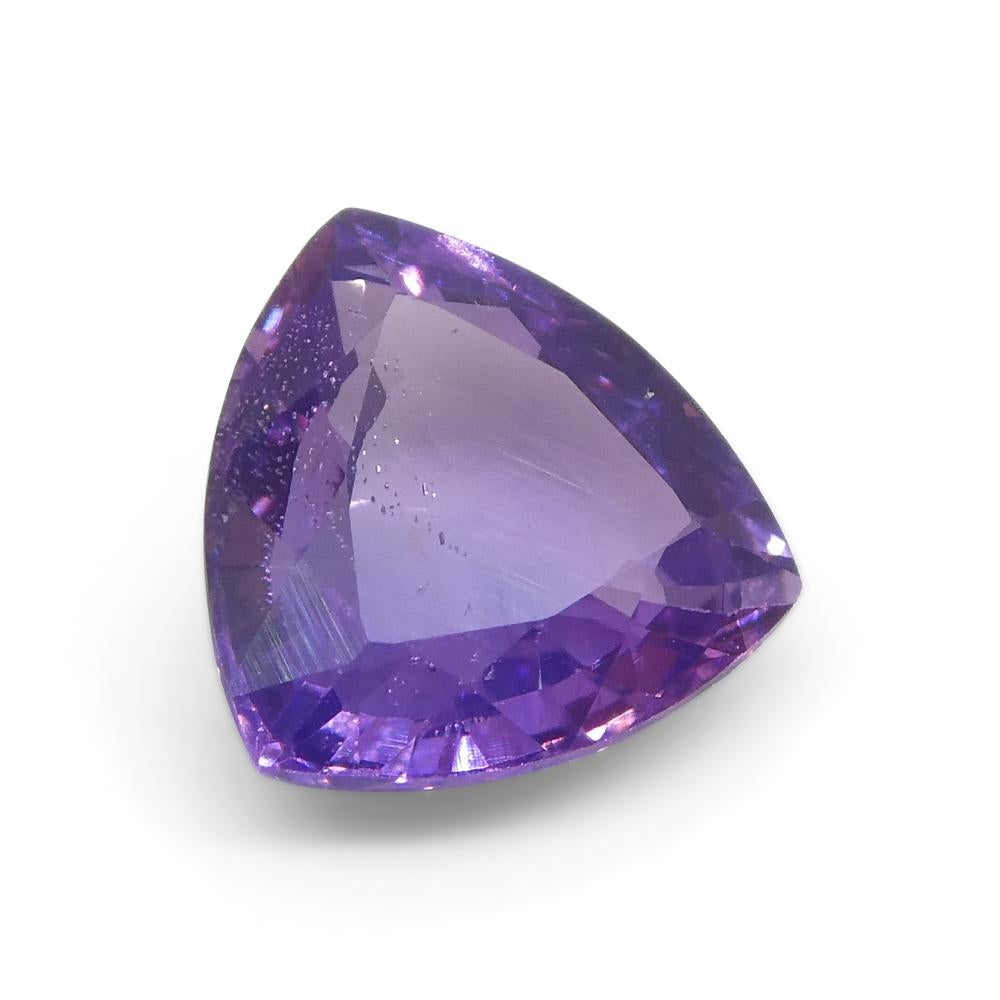 1.13ct Trillion Purple Sapphire from East Africa, Unheated For Sale 1