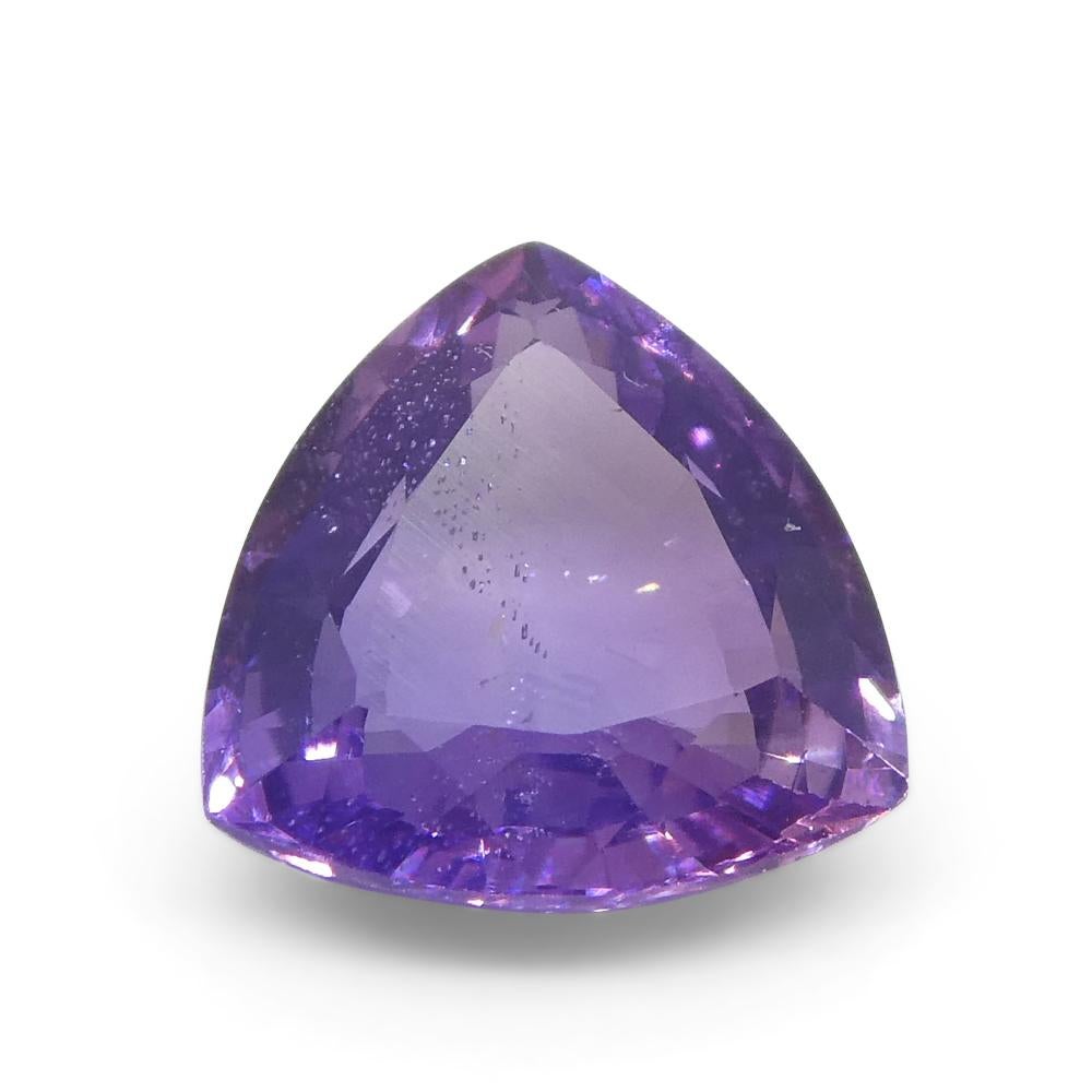 1.13ct Trillion Purple Sapphire from East Africa, Unheated For Sale 2